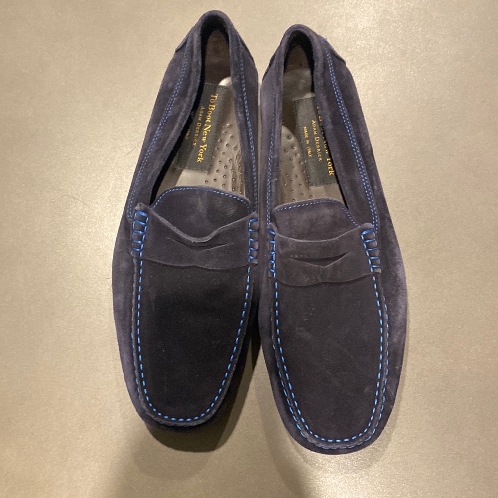 The Boot New York Adam Detrick blue and navy loafers